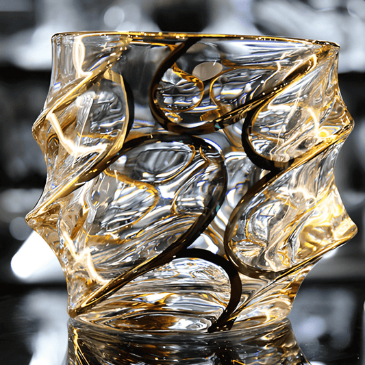 Bicchiere da Whisky Gold Line Storm in Cristallo Giapponese
