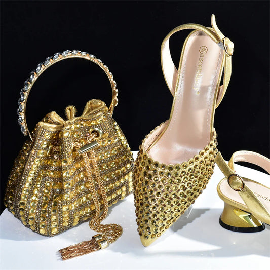 Completo Abbinato Scarpe e Borsa Charm HAB1-9
