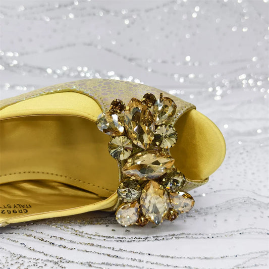 Set di scarpe e borse eleganti da donna con tacco alto modello più recente EDS345