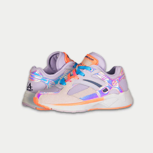 LA Gear Kids Catapult Light-Up Lowtop | Viola x Arancione