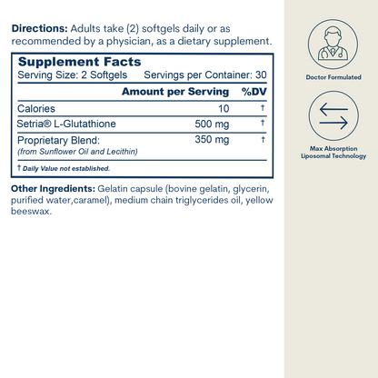 Glutatione Liposomiale - Capsule molli (60 capsule / 30 porzioni)