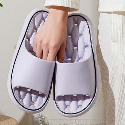 Unisex Non-Slip EVA Bathroom Slippers | Waterproof Hollow Thick Sole House Shoes