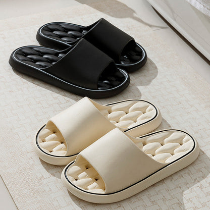Unisex Non-Slip EVA Bathroom Slippers | Waterproof Hollow Thick Sole House Shoes