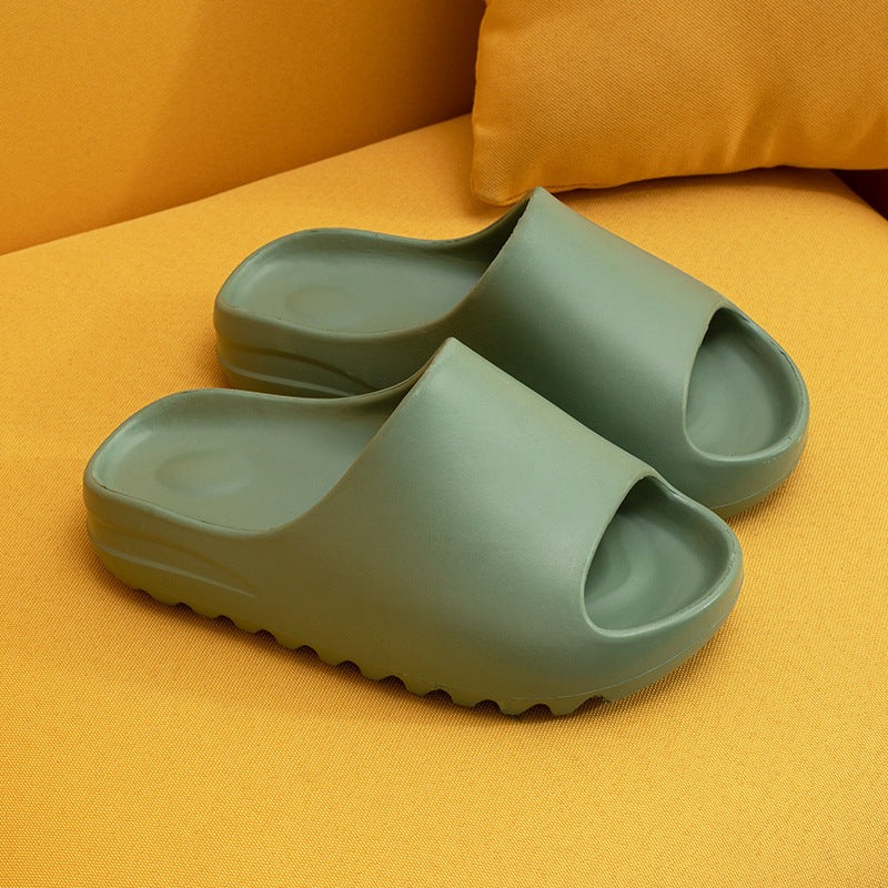 Unisex EVA Thick-Sole Couple Slippers | Non-Slip Open-Toe Platform Slides