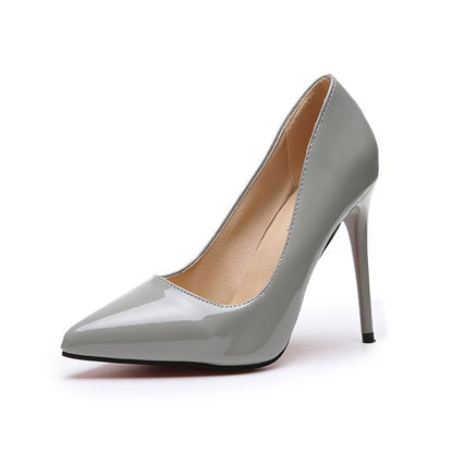 Women's Pointed-Toe High Heels | PU Leather Stiletto Pumps