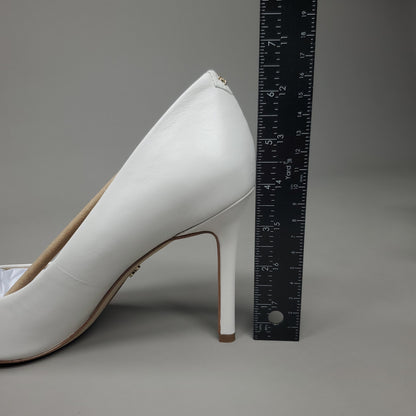 SAM EDELMAN Hazel High Heel Leather Shoes Women's Sz 7 Bright White E5638LC102 (New)