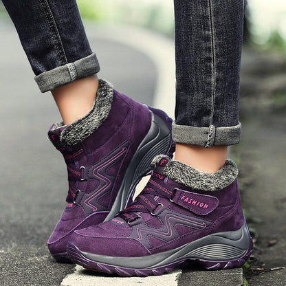 Women's Waterproof Hiking Boots | Real Leather Non-Slip Outdoor Trekking Sneakers