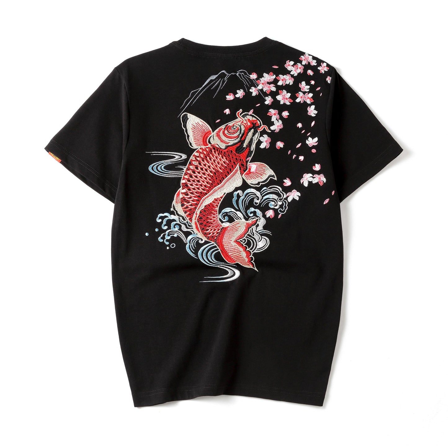 T-shirt ricamata carpa koi rossa KH628
