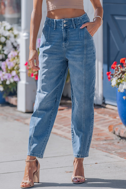 Jeans Hana Wash Cuffed Barrel