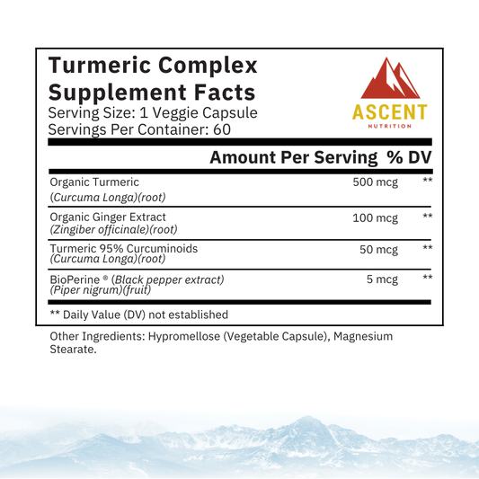 Complesso di Curcuma Biologica, 60 Capsule, 500 mg