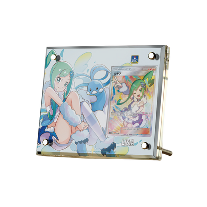 Supporto per esposizione in mattoncini per carte anime Pokémon PTCG