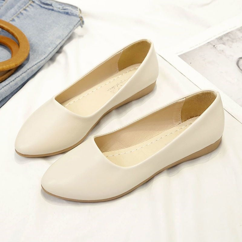 Women's Buckle Block-Heel Loafers | Microfiber Leather Low-Cut Shoes
