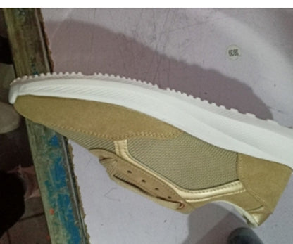 Women's Lace-Up Mesh Sneakers | Breathable Round-Toe Flat Sports Shoes