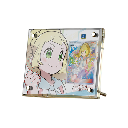 Supporto per esposizione in mattoncini per carte anime Pokémon PTCG