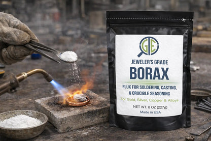 Flusso di borace per gioiellieri 8 once + Crogiolo in ceramica Kit di fusione per doratura e argentatura