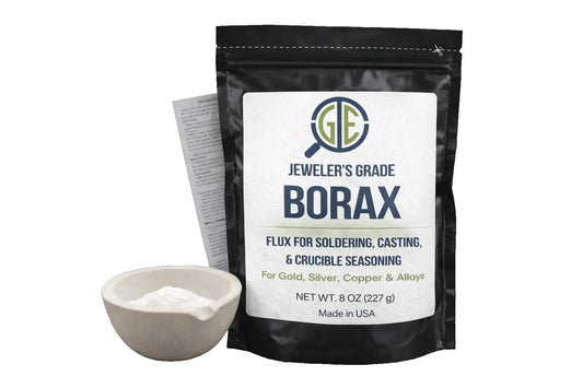 Flusso di borace per gioiellieri 8 once + Crogiolo in ceramica Kit di fusione per doratura e argentatura