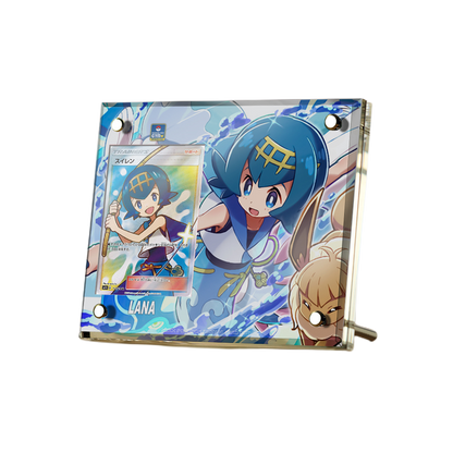 Supporto per esposizione in mattoncini per carte anime Pokémon PTCG
