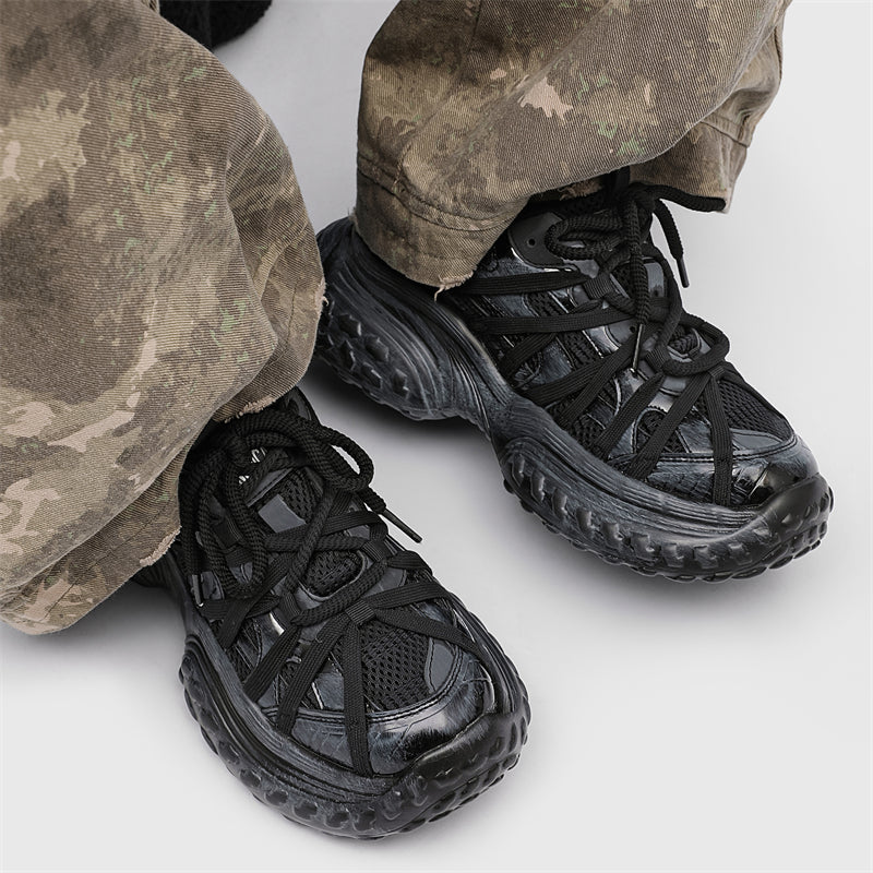 S8888 Sneakers nere con suola effetto pneumatico