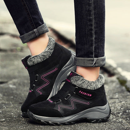 Women's Waterproof Hiking Boots | Real Leather Non-Slip Outdoor Trekking Sneakers