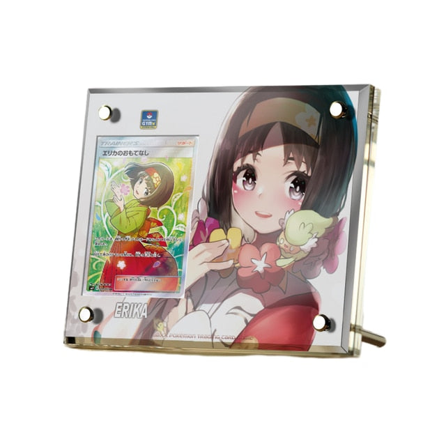 Supporto per esposizione in mattoncini per carte anime Pokémon PTCG