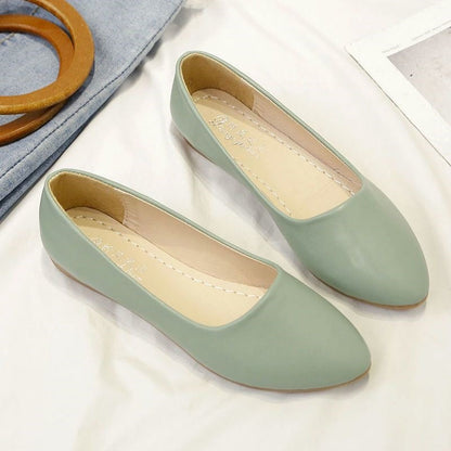 Women's Buckle Block-Heel Loafers | Microfiber Leather Low-Cut Shoes