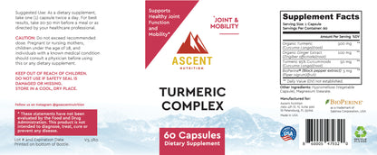 Complesso di Curcuma Biologica, 60 Capsule, 500 mg