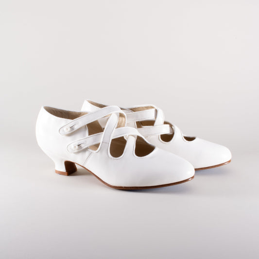 Scarpe in pelle Astoria Edwardian (Avorio Morbido)