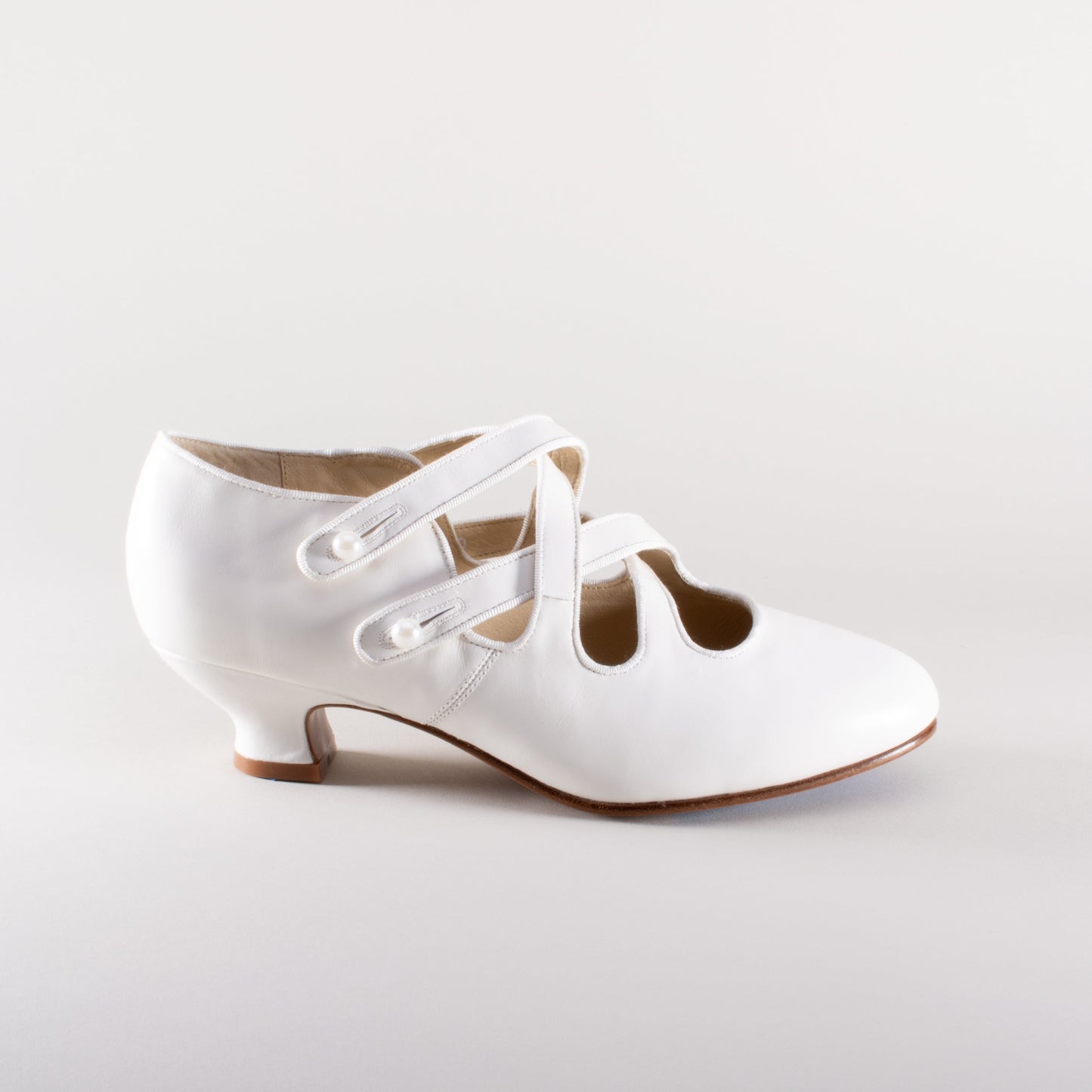 Scarpe in pelle Astoria Edwardian (Avorio Morbido)