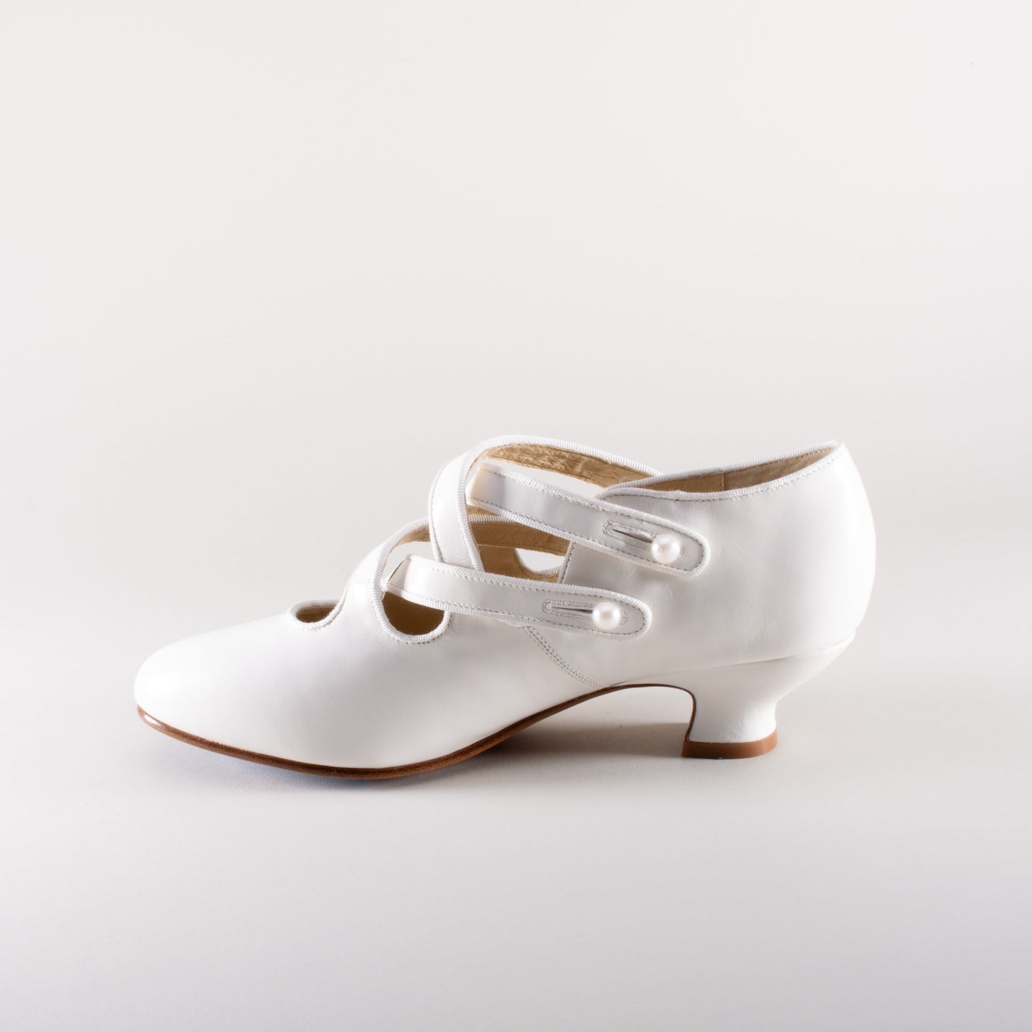 Scarpe in pelle Astoria Edwardian (Avorio Morbido)
