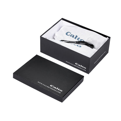 CALTO - Q274 - 5 cm Più Alto (Marrone Cammello & Suola Gomma) - Sneakers Rialzate in Similpelle Micro-Forata