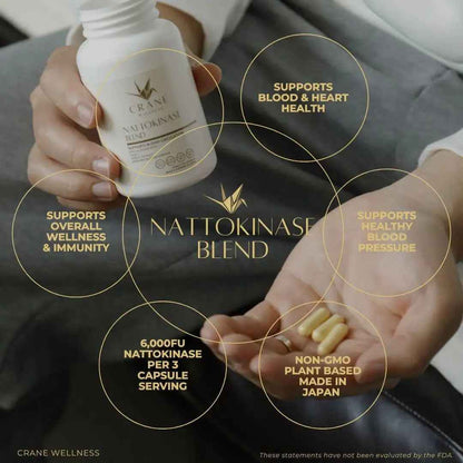 Integratore di Nattochinasi 6000 FU — Supporto per la Salute Cardiovascolare e del Cuore