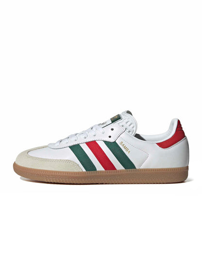 Adidas Samba OG da uomo - Bianco/Scarlatto/Verde Scuro