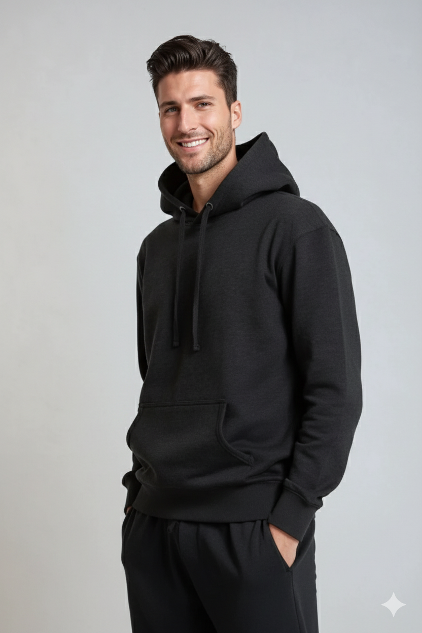 Felpa con cappuccio pullover di peso medio P2007