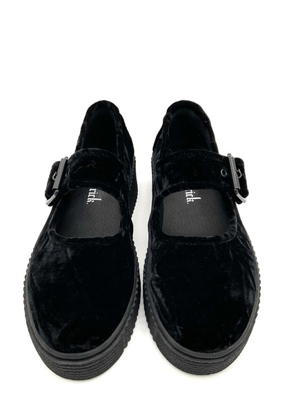 Velvet Crush Maryjane Sneaker - Black