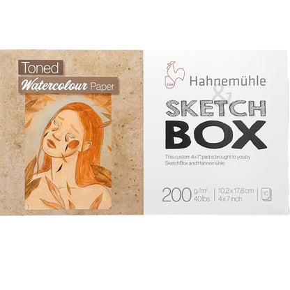 Blocco per acquerello a pressione a freddo Hahnemuhle 4x7, beige, 10 fogli