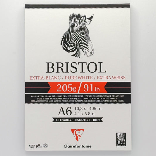 Clairefontaine Blocco Bristol Bianco Extra--10x15cm
