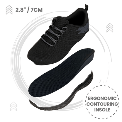 CALTO - Q216 - 7 cm de plus (Noir/Gris) - Ultra léger