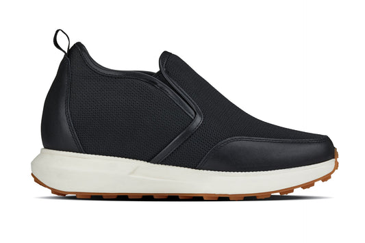 CALTO - J1433 - 8,4 cm più alto (Nero) - Mocassini Sneakers Casual con Suola Spessa