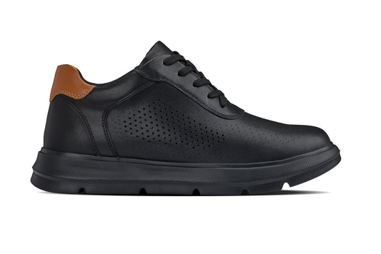 CALTO - J1580 - 6,6 cm più alta (Nero/Suola Nera) - Scarpe casual leggere da passeggio