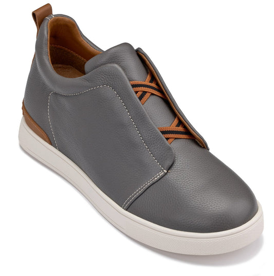 CALTO - J1935 - 2.6 Inches Più Alto (Grigio) - Snoafer Senza Lacci