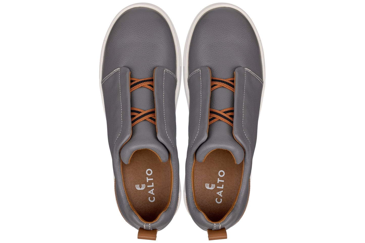 CALTO - J1935 - 2.6 Inches Più Alto (Grigio) - Snoafer Senza Lacci