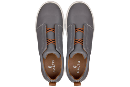 CALTO - J1935 - 2.6 Inches Più Alto (Grigio) - Snoafer Senza Lacci