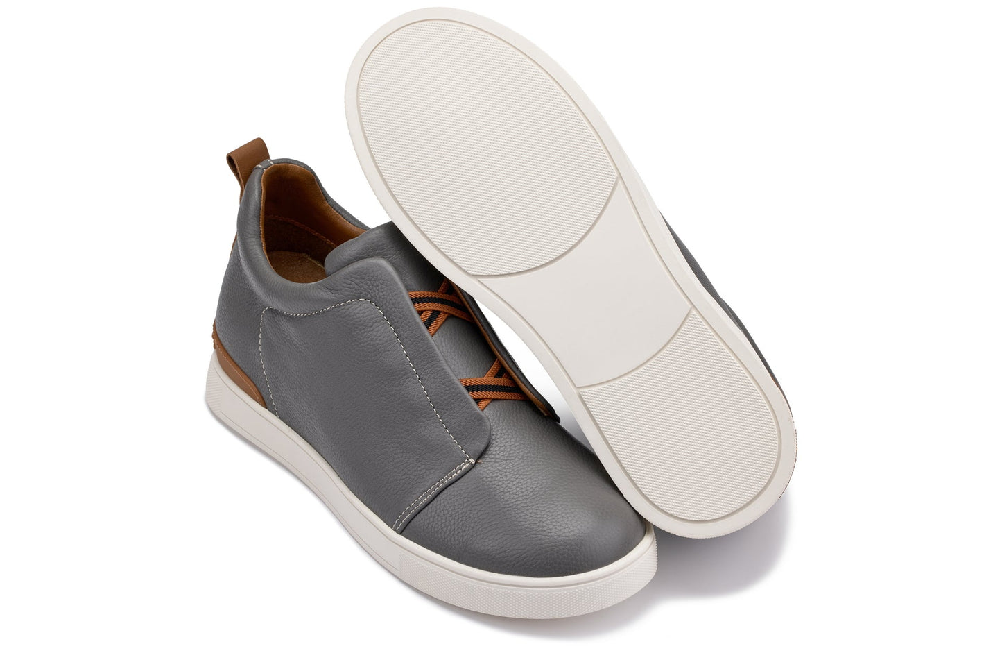 CALTO - J1935 - 2.6 Inches Più Alto (Grigio) - Snoafer Senza Lacci