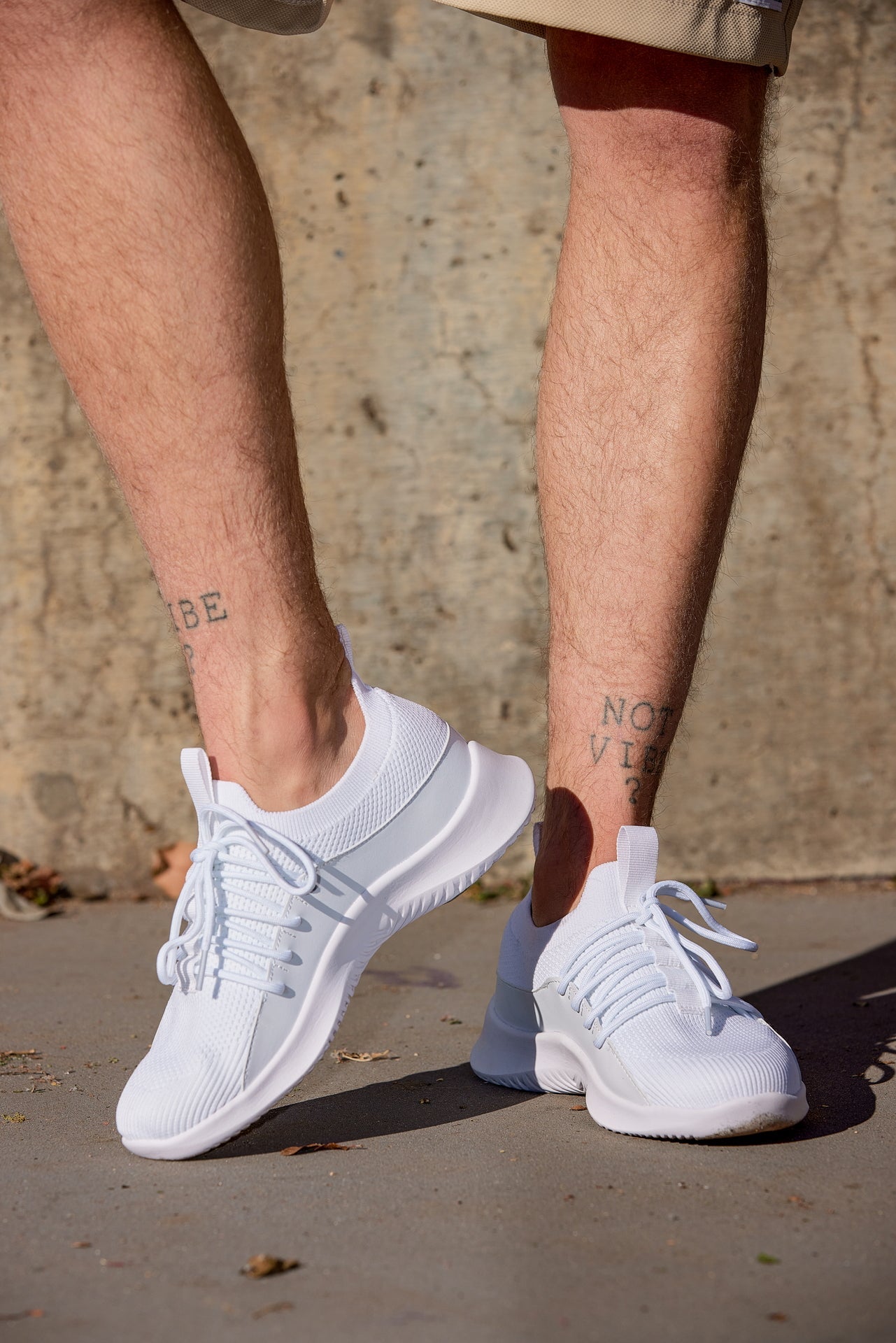 CALTO - Q131 - 6 cm più alto (bianco sporco/suola bianca) - Sneakers ultraleggere