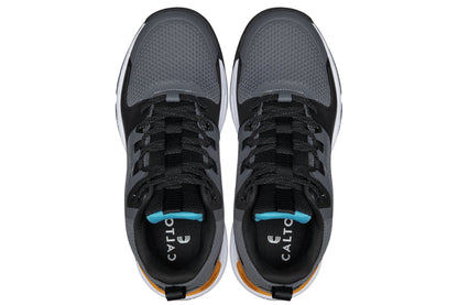 CALTO - Q392 - 3 Pollici Più Alto (Grigio/Arancione) - Scarpe da Ginnastica Alte da Basket