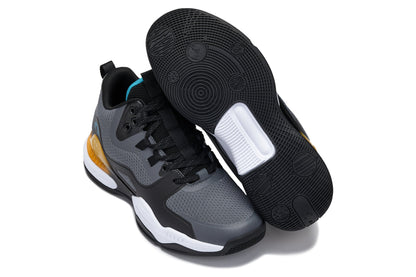 CALTO - Q392 - 3 Pollici Più Alto (Grigio/Arancione) - Scarpe da Ginnastica Alte da Basket