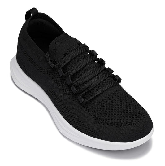 CALTO - QA062 - 6 cm più alto (suola bianca/nera) - Sneakers leggere in maglia