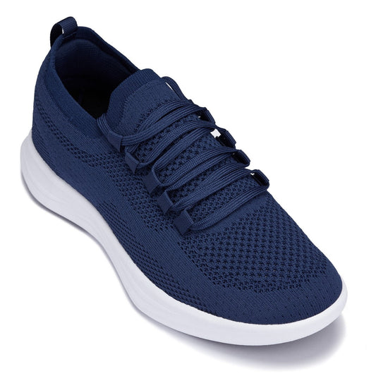 CALTO - QA063 - 6 cm più alto (suola blu scuro/bianca) - Sneakers in maglia leggere