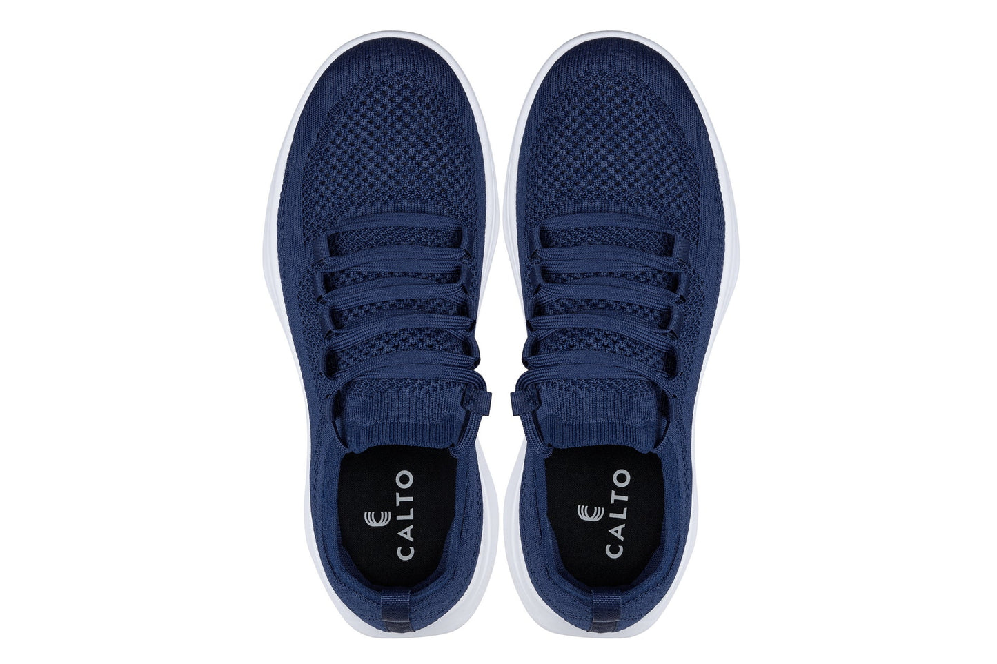 CALTO - QA063 - 6 cm più alto (suola blu scuro/bianca) - Sneakers in maglia leggere