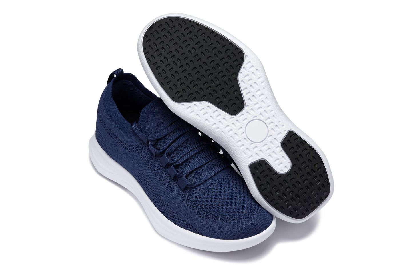 CALTO - QA063 - 6 cm più alto (suola blu scuro/bianca) - Sneakers in maglia leggere